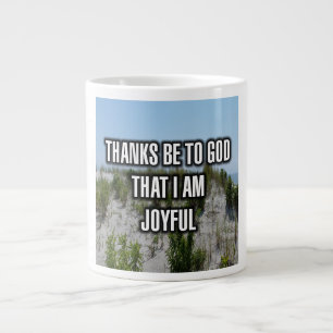 De Café Grande Caneca Graças a Deus Que Estou Alegre