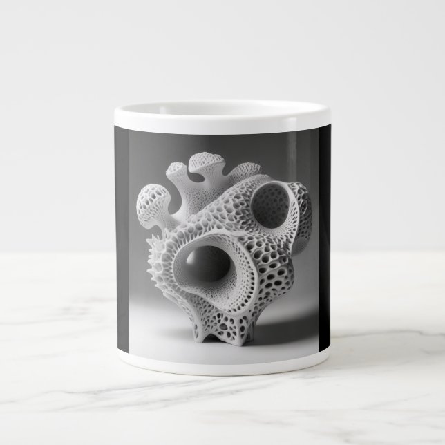 De Café Grande Caneca Jumbo, 20oz (Coral Shell-5) (Frente)