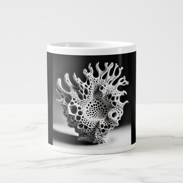 De Café Grande Caneca Jumbo, 20oz (Coral Shell-7) (Frente)