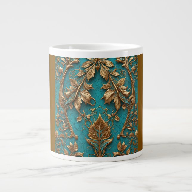 De Café Grande Caneca Jumbo, 20oz (Elegância-3) (Frente)