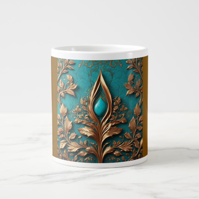 De Café Grande Caneca Jumbo, 20oz (Elegância-5) (Frente)