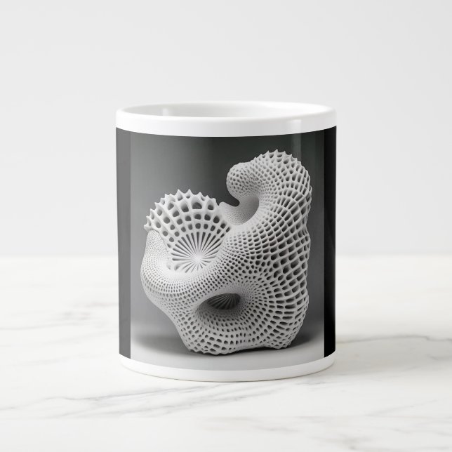 De Café Grande Caneca Jumbo, 590ml  (Coral Shell) (Frente)