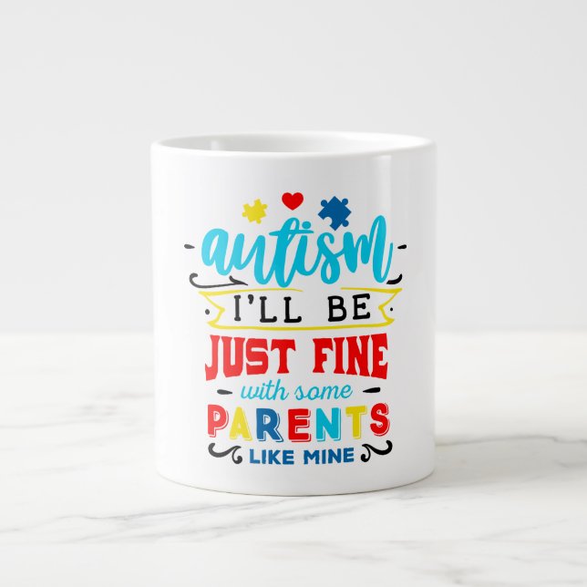 De Café Grande Caneca Jumbo Autismo (Frente)