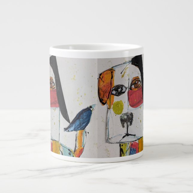 De Café Grande Caneca Jumbo Bird Dog (Frente)