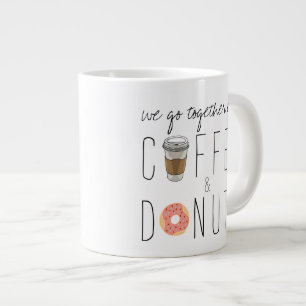 De Café Grande Caneca Jumbo "Café & Donuts"