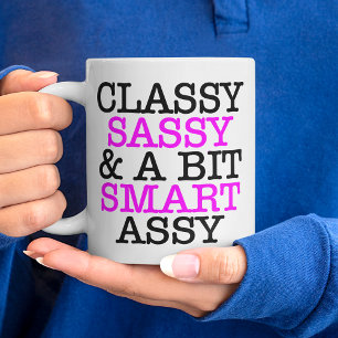 De Café Grande Caneca Jumbo Classy Sassy e Um Pouco Inteligente A
