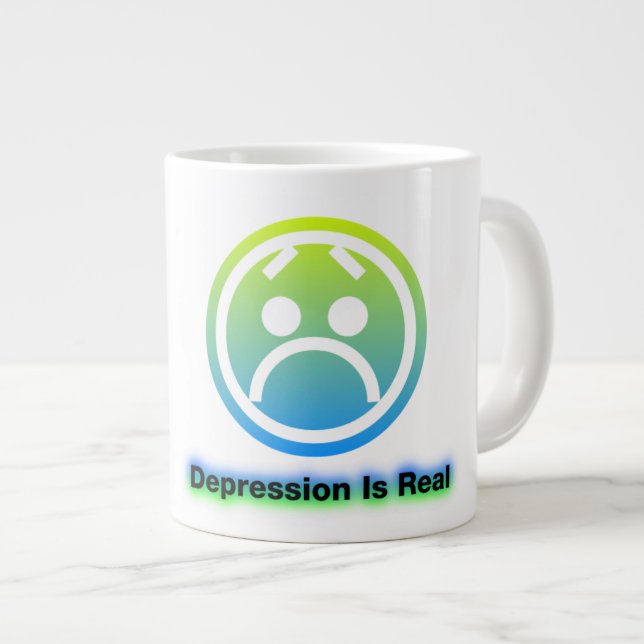 De Café Grande Caneca Jumbo da Depressão (Frente Esquerda)
