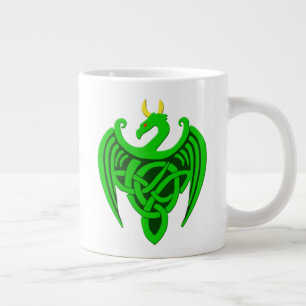 De Café Grande Caneca Jumbo Dragão Céltico Verde