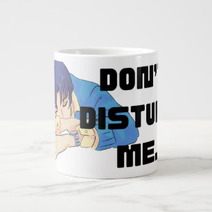 De Café Grande Caneca Jumbo em Estilo Anime 'Não Me Perturbe'