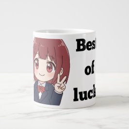 De Café Grande Caneca Jumbo Estilo Anime 'Boa Sorte'