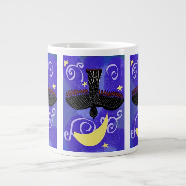 De Café Grande Caneca Jumbo Falcões Noturnos (Frente)