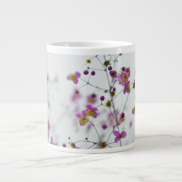 De Café Grande Caneca Jumbo Floral Botânica Roxa Delicada