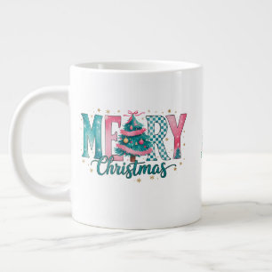 De Café Grande Caneca Jumbo Natal Alegre Pastel