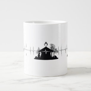 De Café Grande Caneca Jumbo Natividade Coração Minimalista Única