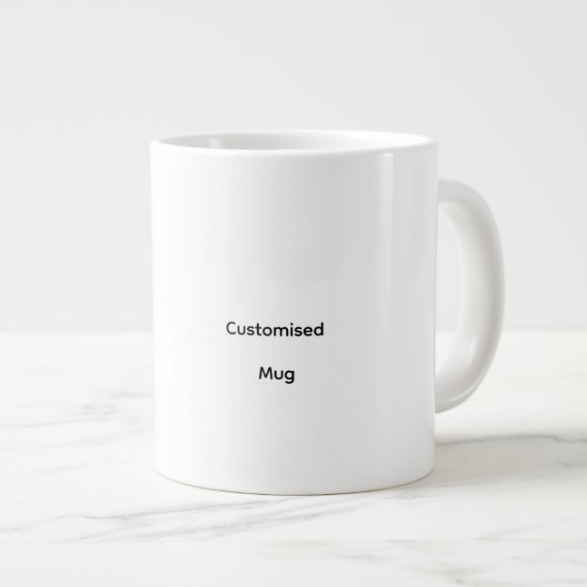 De Café Grande Caneca Jumbo Personalizada (Frente Esquerda)