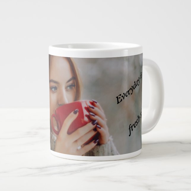 De Café Grande Caneca jumbo por dia (Frente Esquerda)