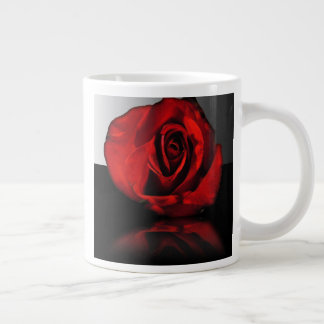 De Café Grande Caneca Jumbo Reflexo da Rosa Vermelha