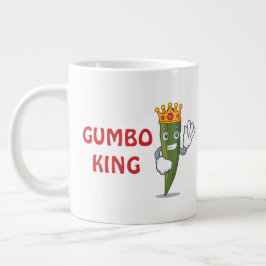 De Café Grande Caneca Jumbo "Rei do Gumbo"