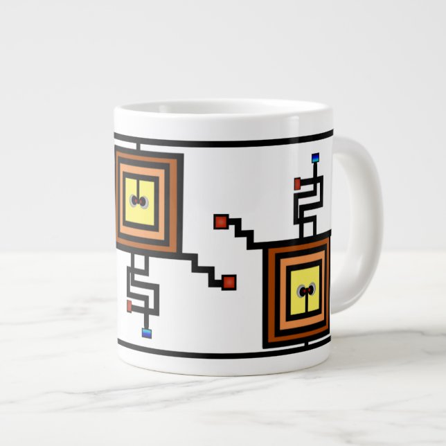 De Café Grande Caneca Ligada (Frente Esquerda)