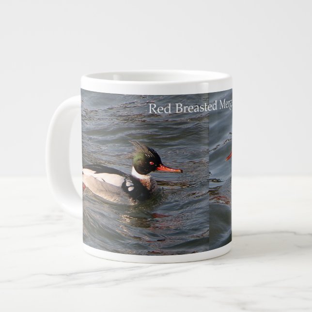 De Café Grande Caneca Merganser vermelha (Frente Esquerda)