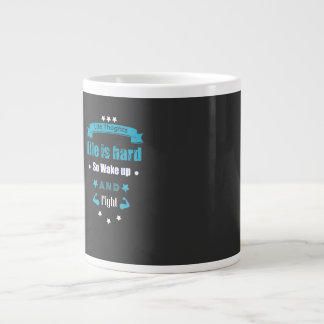 De Café Grande Caneca Motivacional A Vida É Difícil Então Acorda