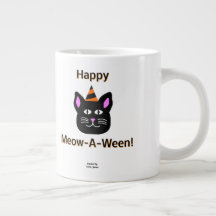 Caneca Negra-Miau-A-Ween