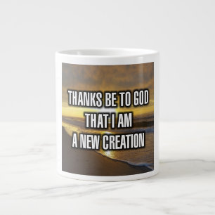 De Café Grande Caneca Obrigado a Deus Por Eu Ser Uma Nova Criação