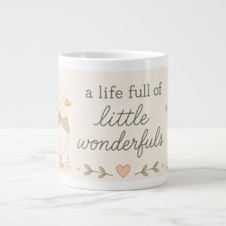 De Café Grande Caneca "Pequenos Maravilhas" Cozy Duck – Estética 