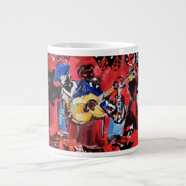 De Café Grande Caneca perfeita para os amantes Blues! (Frente)