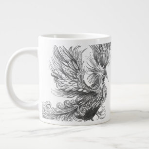 De Café Grande Caneca Personalizada da Fênix Mitológica 