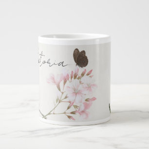 De Café Grande Caneca Personalizada Ju Lian Design Floral Borbole