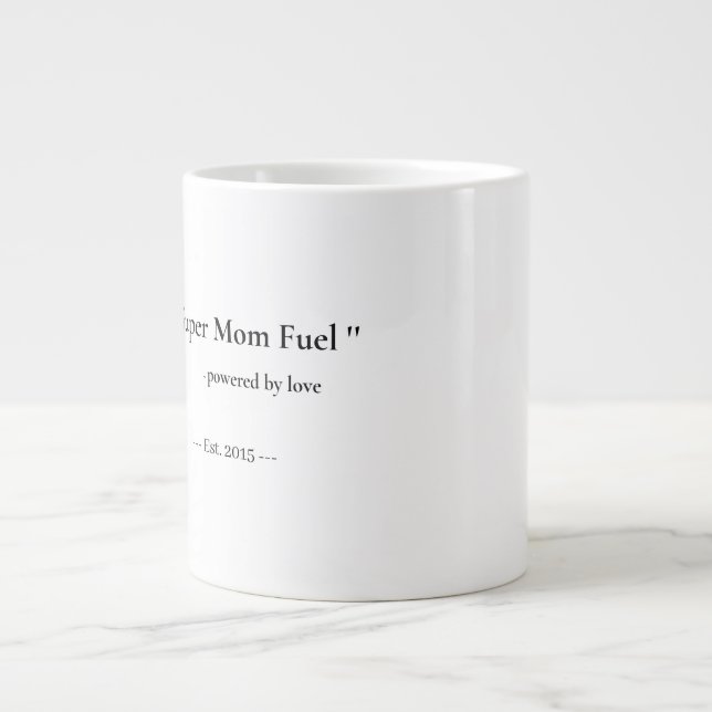 De Café Grande Caneca Personalizada Super Mãe Combustível | Prese (Frente)