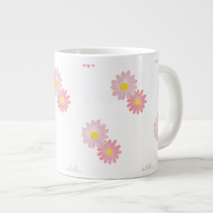 De Café Grande Caneca Pink Daisy