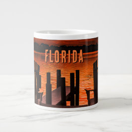 De Café Grande Caneca "Pôr do Sol na Flórida"