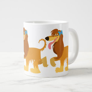 De Café Grande Caneca pronta bonito do jumbo do galgo afegão dos