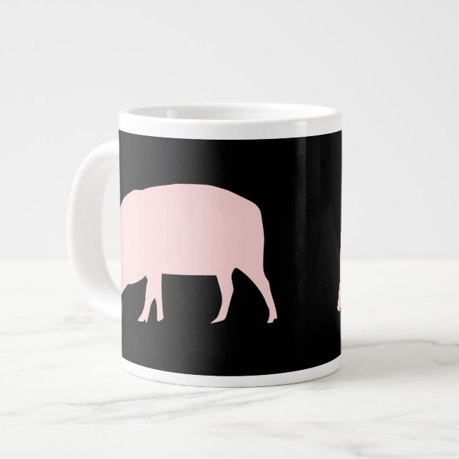 De Café Grande Caneca Rosa (Frente Esquerda)
