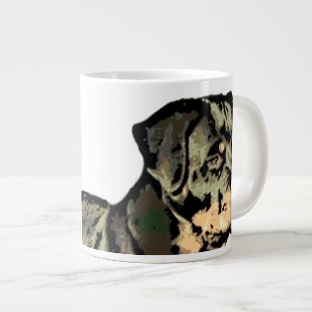 De Café Grande Caneca rottweiler (Frente Esquerda)