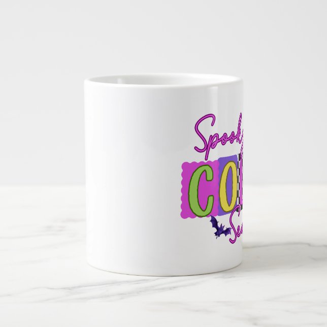 De Café Grande Caneca Spooky Collie Halloween (Frente)