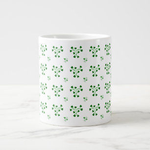 De Café Grande Caneca verde do teste padrão dos círculos dos