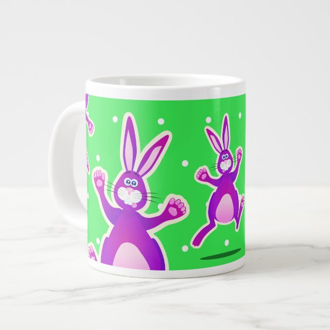 De Café Grande Coelho fungo, caneca jumbo (Frente Esquerda)
