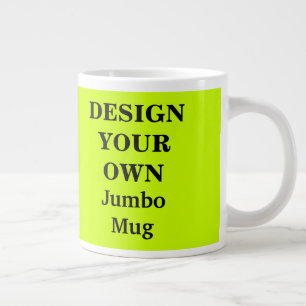 De Café Grande Design da Sua Própria Caneca Jumbo - Amarelo Fluo