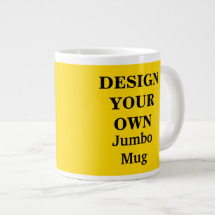 De Café Grande Design Sua Própria Caneca Jumbo - Amarelo Brilho