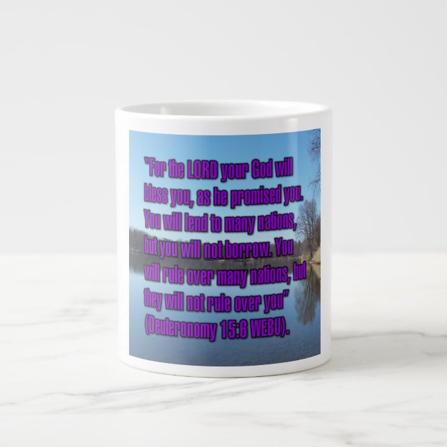De Café Grande Deuteronomy 15:6 WEBU Caneca (Frente)