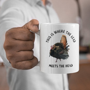 De Café Grande Engraçado Wild Turkey Caçando Caneca Esportiva