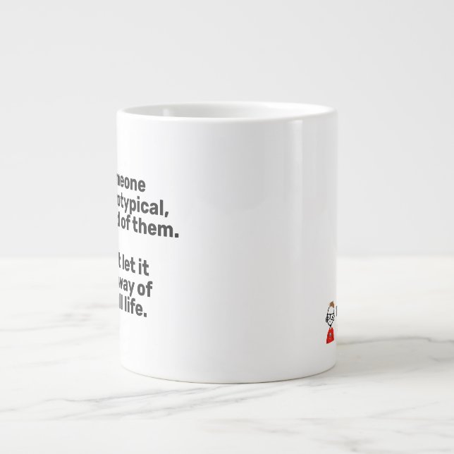 De Café Grande Eu Amo Alguém Que É Uma Caneca Neurotípica (Frente)