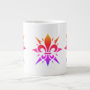 De Café Grande "Fleur-de-lis Estilizada" Caneca Especial