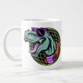 De Café Grande Hipster T-Rex caneca jumbo personalizada