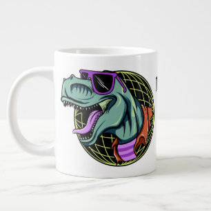 De Café Grande Hipster T-Rex caneca jumbo personalizada