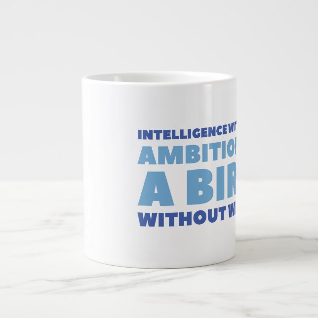 De Café Grande Inteligência - Caneca Jumbo (Frente)