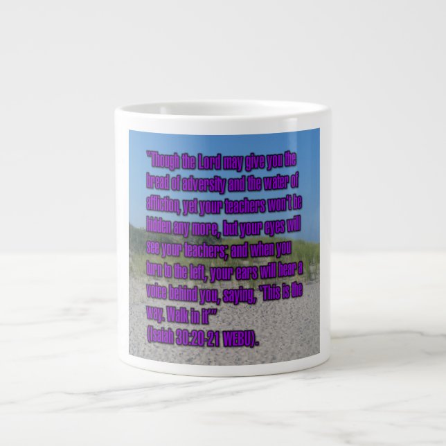 De Café Grande Isaiah 30:20-21 WEBU Caneca (Frente)